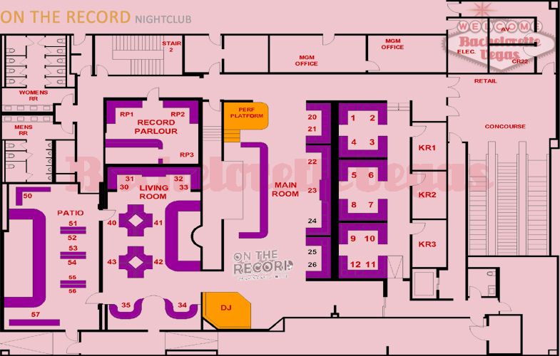 on the record table map